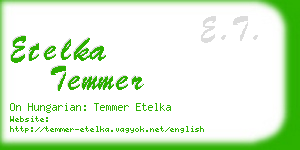 etelka temmer business card